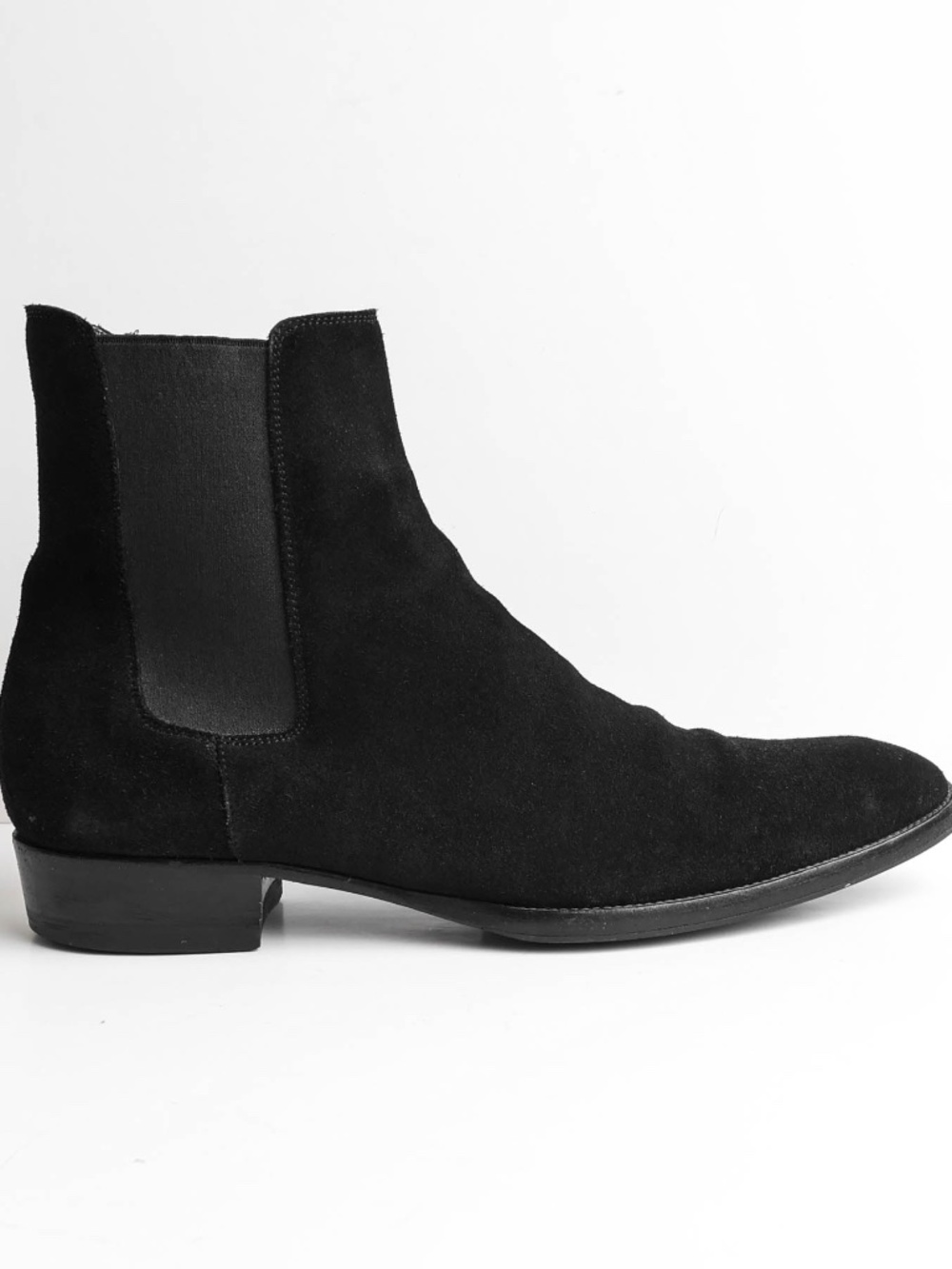 Super Rare Hedi Era Saint Laurent Paris Black Suede Chelsea Boots